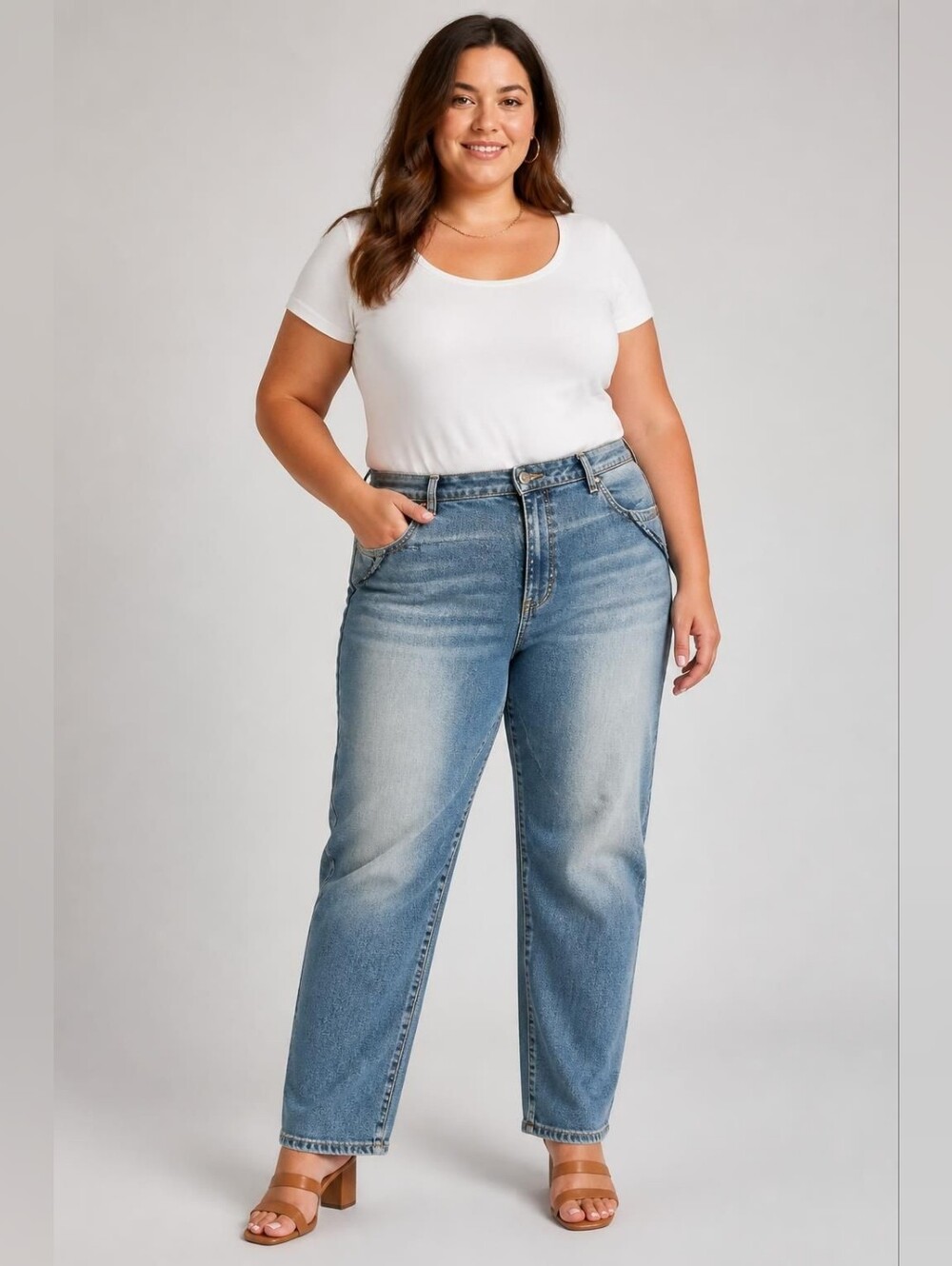 Ariya Size 22 Women's Light Blue Straight Leg Jeans